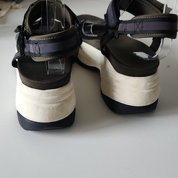 ZARA | Chunky sandals sporty reflective straps green purple platform sz 40 - Picture 7 of 8